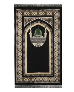 Manasek Cotton Prayer Mat (Black)