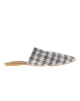 Mishkat Blue & White Mules