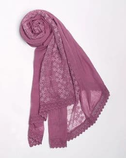 مشكاة وشاح - وردي - 200x80 سم