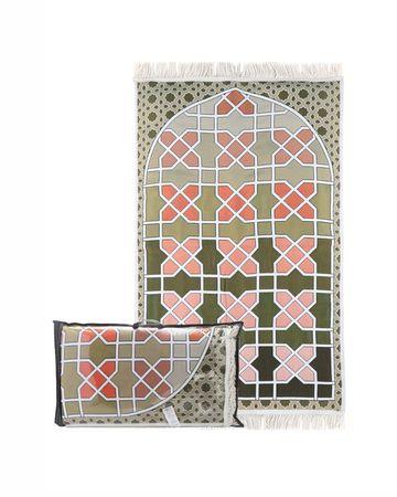 Manasek 3D Puff Prayer Rug with Bag