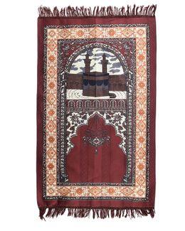 Manasek Makkah Printed Prayer Mat (Brown)