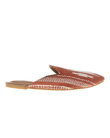 Mishkat Mules for Women - Orange & White - 42 EU
