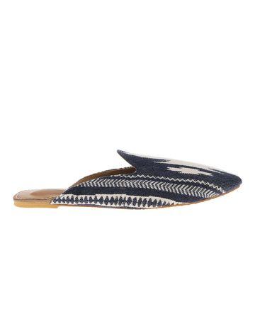 Mishkat Mules for Women - Blue & White - 42 EU