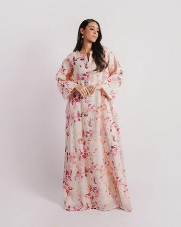 مشكاة جلابية ربيعيّة - وردي - 2XL