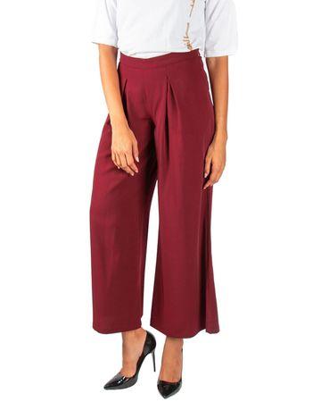 Mishkat Maroon Pleated Palazzos - L