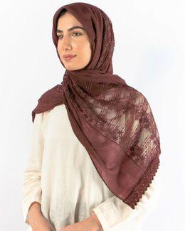 Mishkat Scarf (Maroon) 80 x 200 cm