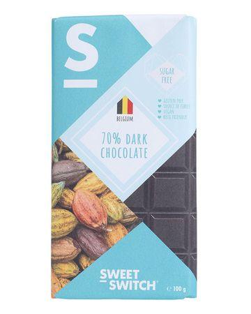 سويت سويتش شوكولاتة داكنة 70% مُحلاة بدون سكر مضاف - 100 جرام