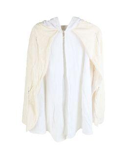 بُني منشفة للأطفال من نسيج دوبي تيري على شكل بجعة مع حقيبة - أبيض - S