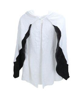 بُني منشفة للأطفال من نسيج دوبي تيري على شكل طائر مع حقيبة - أبيض وأسود -  XS