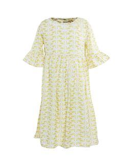 Bunai Linen Woven Dress (Yellow) - 6-8 Years