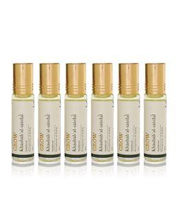 Jad Grow Khashab al-sandal Sandalwood Unisex Roll-On Perfume 10 ml (Pack-of-6)