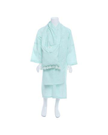 مناسك شرشف صلاة بوشاح مع حقيبة للأطفال - أزرق - 6-7 سنوات