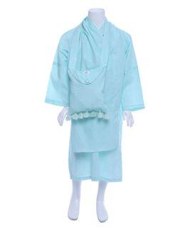 مناسك طقم شرشف صلاة من قطعتين للأطفال - أزرق - 2-3 سنوات