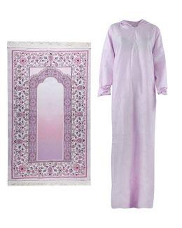 Manasek Pink Boxed Prayer Mat with Prayer Dress
