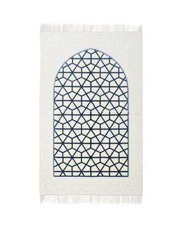 Manasek Prayermat - White & Light blue