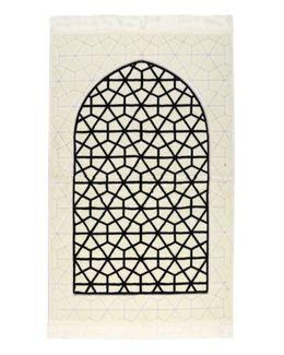 مناسك سجادة صلاة اكليرك مع حقيبتها Tranquil - بيج وأسود