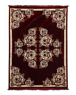 Manasek linked Velour Velvet & Dodhia Prayer Mat - 001 Safa (Maroon)