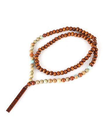 من معدن الإنسان سبحة مكونة من الأحجار الكريمة - 8 ملم