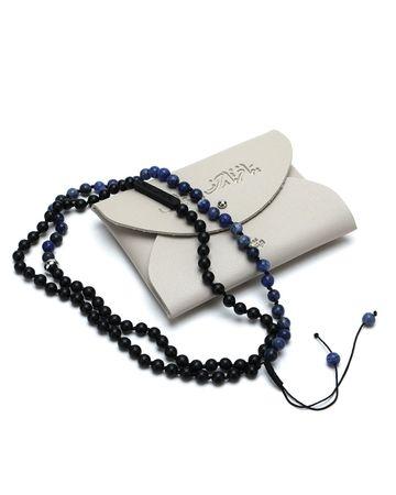 من معدن الإنسان سُبحة يا فتاح من حجر السوداليت - 99 خرزة