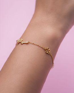 من معدن الإنسان سوار بلوسوم مطلي بالذهب