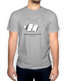 Min Maadan Alensan Brainstorming Gray Printed Round Neck T-shirt for Men - M