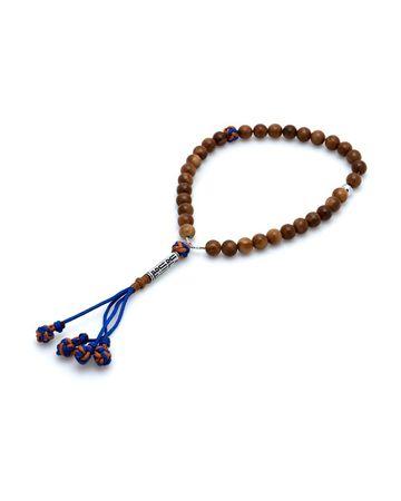 من معدن الإنسان سبحة على شكل سوار مع شرابة من مجموعة لا حول - 33 خرزة