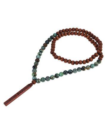 من معدن الإنسان سبحة من الأحجار الكريمة - 8 ملم