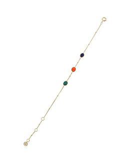 من معدن الإنسان اسورة من الفضة من مجموعة حجري (مِنْ) مطلية بالذهب 18 قيراط