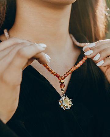 من معدن الإنسان سبحة (يولج) - 6 ملم - 99 خرزة - بألوان النهار