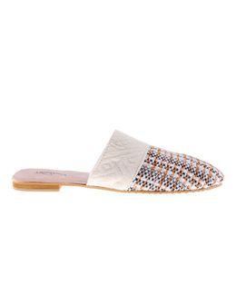 Mishkat Coco Babouche Slippers for Women (Grey & Orange) - 35 EU