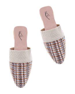 Mishkat Coco Babouche Slippers for Women (Grey & Orange) - 41 EU