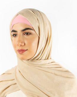 مشكاة ربطة حجاب بأزرار - وردي