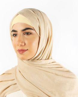 مشكاة ربطة حجاب بأزرار - أصفر