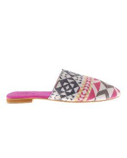 Mishkat Naseej Babouche Slippers for Women (Grey & Pink) - 35 EU