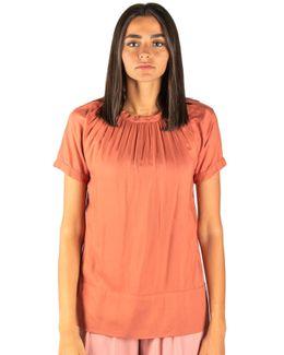 مشكاة بلوزة بأكمام قصيرة - خوخي - S