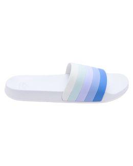 Mishkat Purple & White Sliders for Men