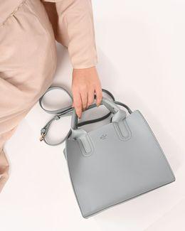 مشكاة حقيبة ساتشل ذا سكوير مصنوعة من الجلد النباتي - للنساء - أزرق فاتح