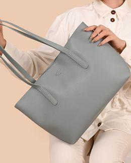 مشكاة حقيبة توت ذا توت مصنوعة من الجلد النباتي - للنساء - أزرق فاتح