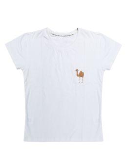 Min Maadan Alensan Camel On Pocket T-shirt for Women