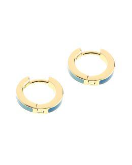 من معدن الإنسان أقراط السر مطلية بالذهب عيار 14 قيراط - BEKI4223-X1-G2MU