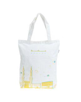 شبابنا x هناك شنطة توت (مملكتنا - مكة) بقماش كانفاس - TA0004-3