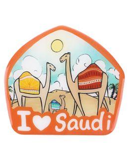 شبابنا×هناك مغناطيس للثلاجة بعبارة I Love Saudi - رقم DAR-3